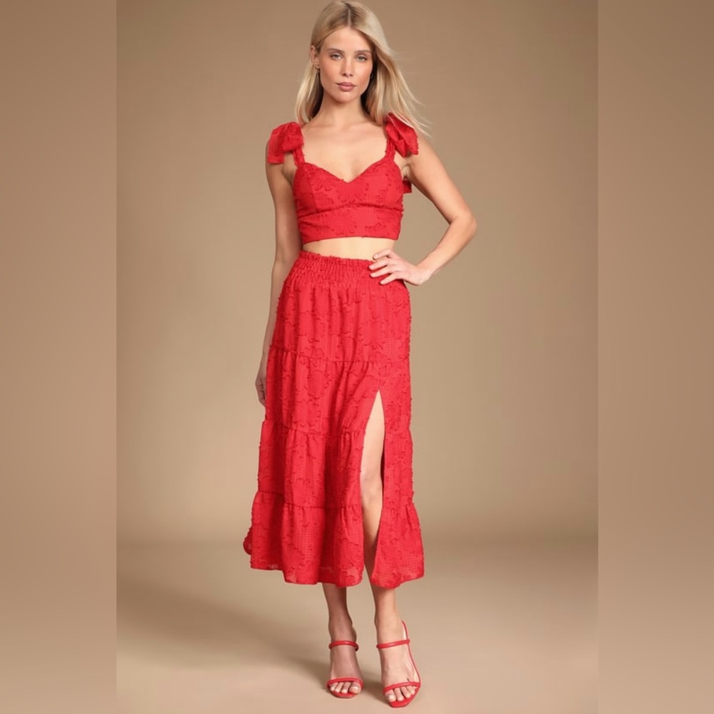 Lulus Two Piece Midi Floral Midi Dress NWT